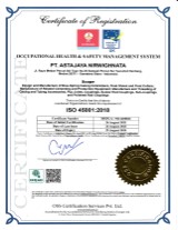 Astajaya Nirwighnata ISO 45001:2018 Certification